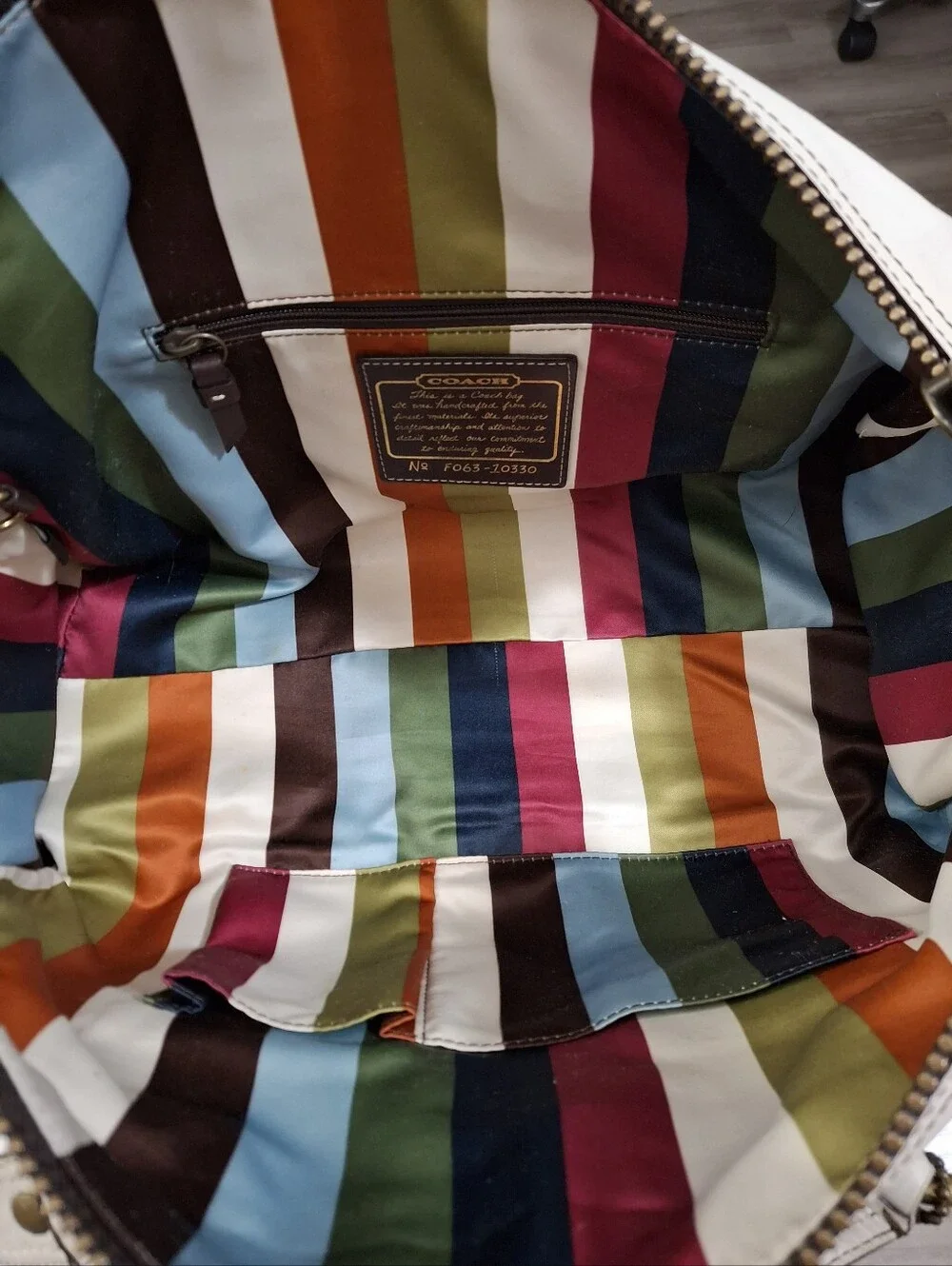 Coach Legacy Mandy Satchel 10330 White Leather Vintage 2006 65th Anniversary